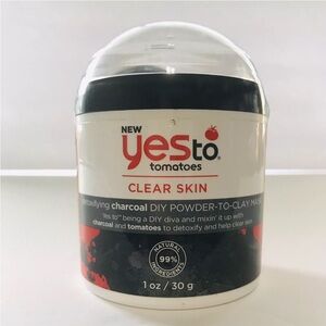 yes to tomatoes clear skin charcoal powder to clay mask